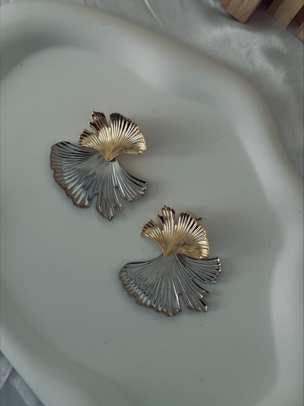 Boucle d'oreilles Bicolore Or & Argenté